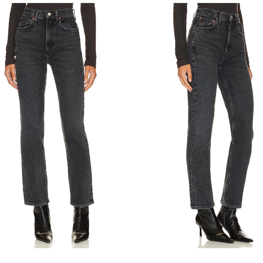 AGOLDE High Rise Stovepipe Jeans, Size 25